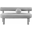 Meridian Furniture Parlor Grey Boucle Fabric Bench