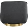 Meridian Furniture Geneva Black Boucle Fabric Swivel Accent Chair