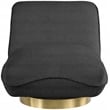 Meridian Furniture Geneva Black Boucle Fabric Swivel Accent Chair