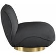 Meridian Furniture Geneva Black Boucle Fabric Swivel Accent Chair