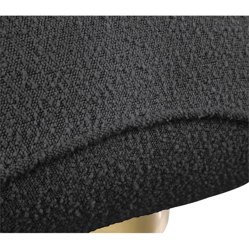 Meridian Furniture Geneva Black Boucle Fabric Swivel Accent Chair