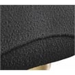 Meridian Furniture Geneva Black Boucle Fabric Swivel Accent Chair