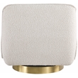 Meridian Furniture Geneva Cream Boucle Fabric Swivel Accent Chair