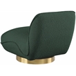 Meridian Furniture Geneva Green Boucle Fabric Swivel Accent Chair