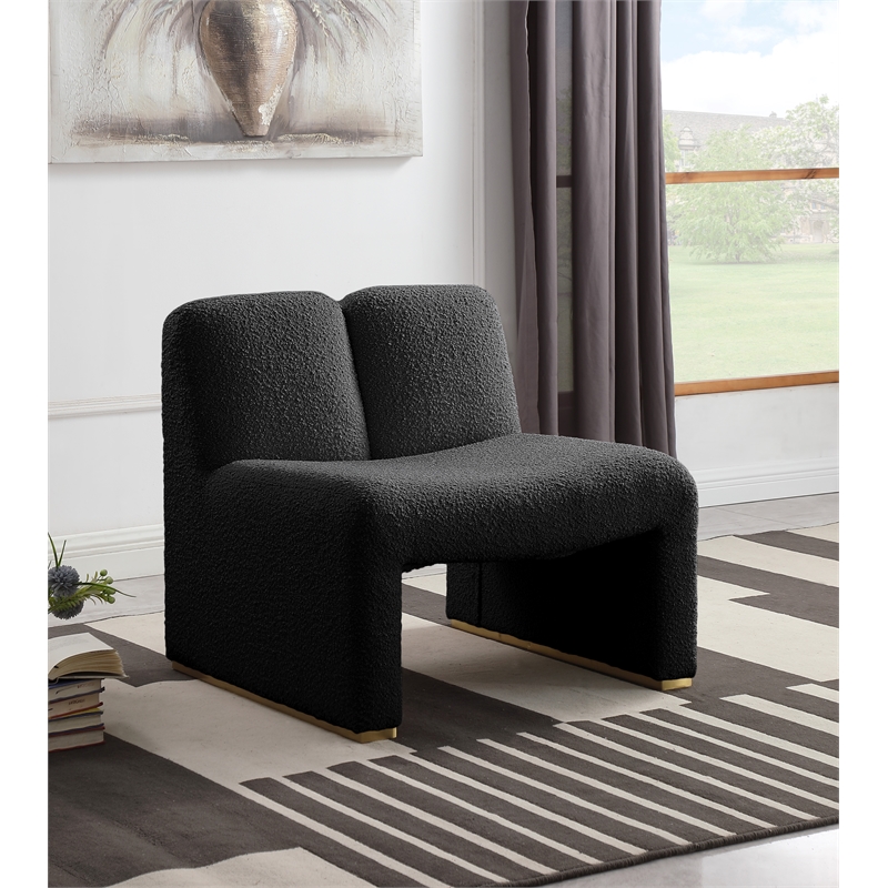 Meridian Furniture Alta Black Boucle Fabric Accent Chair
