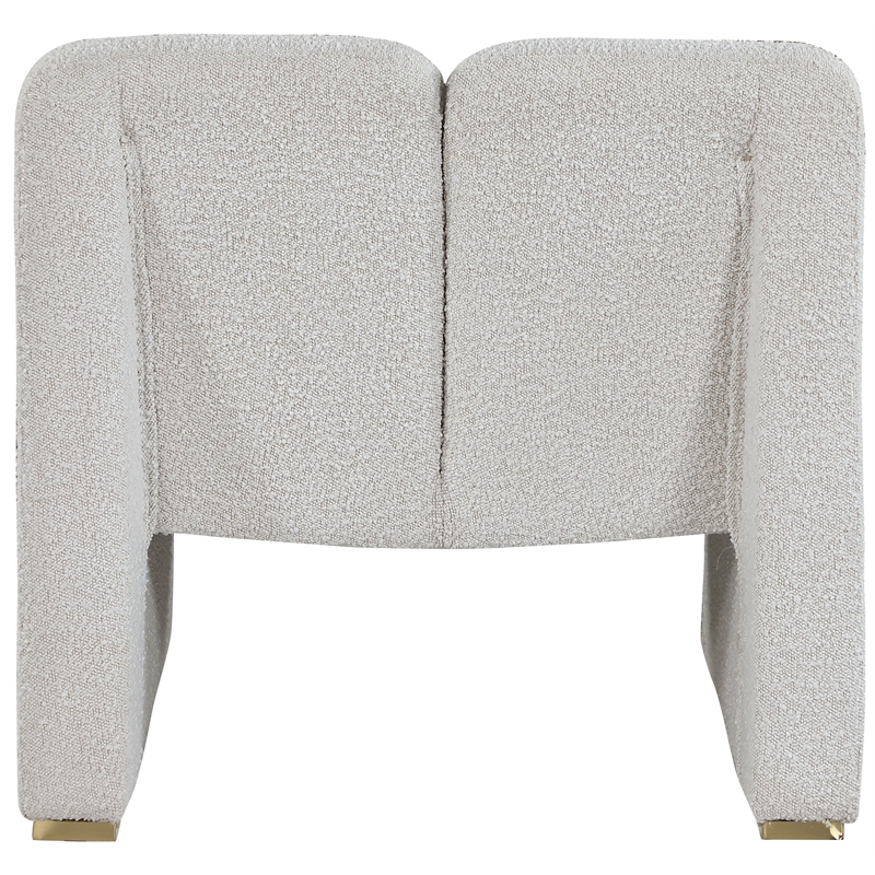 Meridian Furniture Alta Cream Boucle Fabric Accent Chair