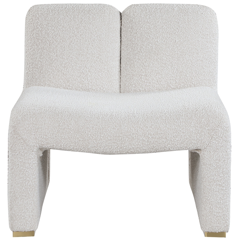Meridian Furniture Alta Cream Boucle Fabric Accent Chair