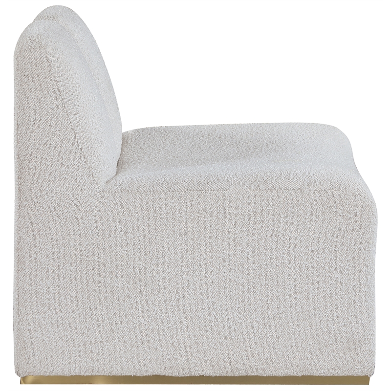 Meridian Furniture Alta Cream Boucle Fabric Accent Chair
