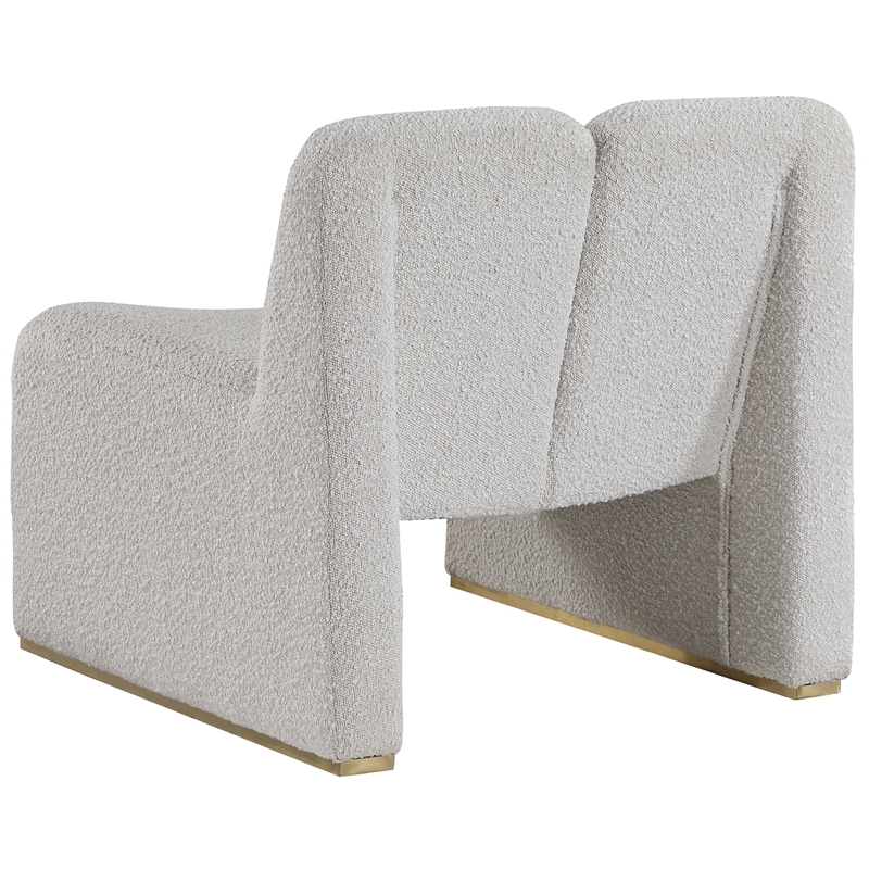 Meridian Furniture Alta Cream Boucle Fabric Accent Chair