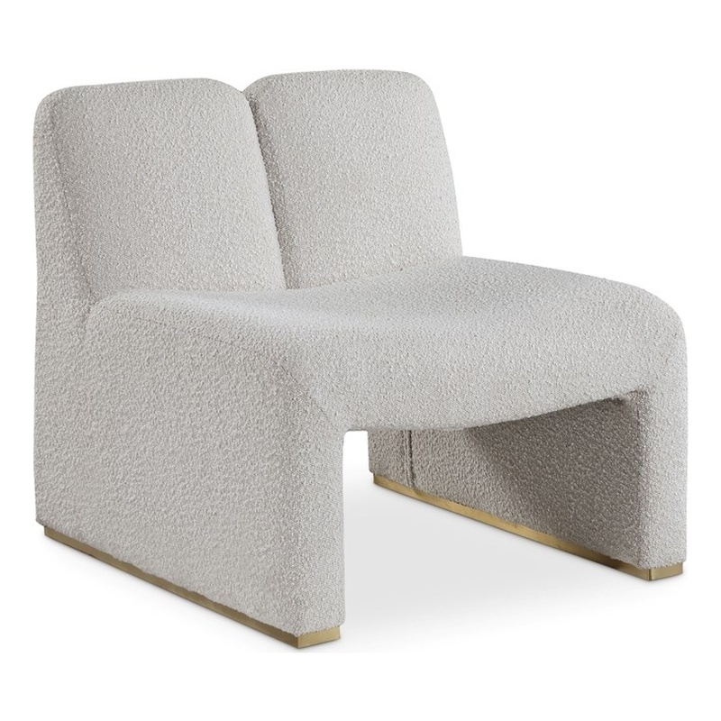 Meridian Furniture Alta Cream Boucle Fabric Accent Chair