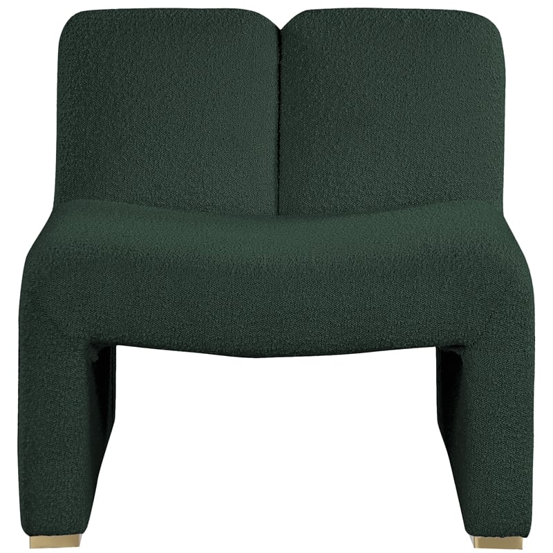 Meridian Furniture Alta Green Boucle Fabric Accent Chair