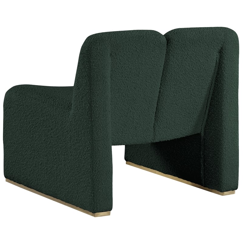 Meridian Furniture Alta Green Boucle Fabric Accent Chair