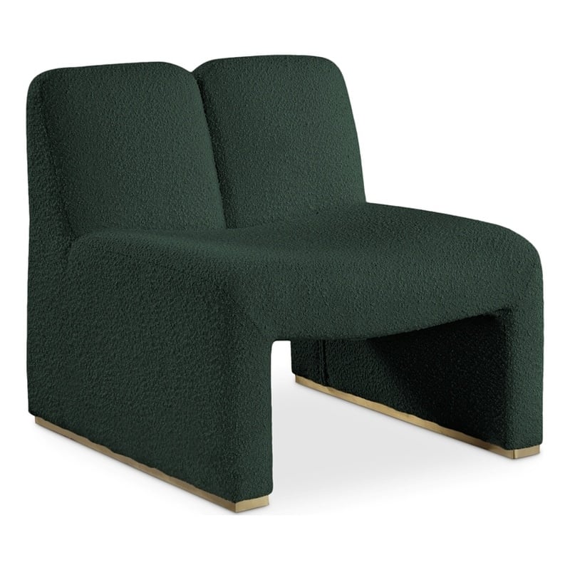 Meridian Furniture Alta Green Boucle Fabric Accent Chair