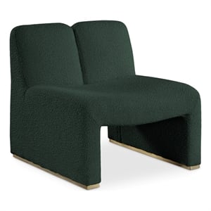 Meridian Furniture Alta Green Boucle Fabric Accent Chair