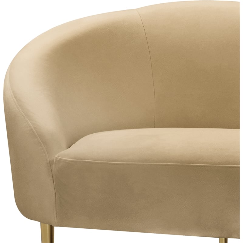 Meridian Furniture Ritz Camel Velvet Loveseat