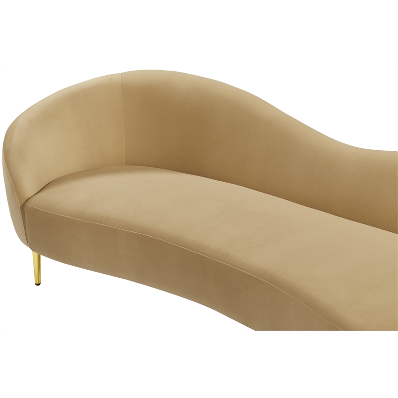 Meridian Furniture Ritz Camel Velvet Sofa