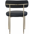 Meridian Furniture Beacon Black Vegan Leather and Boucle Dining Chair (Set of 2)