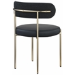 Meridian Furniture Beacon Black Vegan Leather and Boucle Dining Chair (Set of 2)