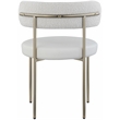 Meridian Furniture Beacon Cream Vegan Leather and Boucle Dining Chair (Set of 2)