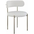 Meridian Furniture Beacon Cream Vegan Leather and Boucle Dining Chair (Set of 2)