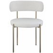 Meridian Furniture Beacon Cream Vegan Leather and Boucle Dining Chair (Set of 2)