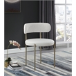 Meridian Furniture Beacon Cream Vegan Leather and Boucle Dining Chair (Set of 2)