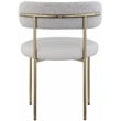 Meridian Furniture Beacon Taupe Vegan Leather and Boucle Dining Chair (Set of 2)