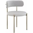 Meridian Furniture Beacon Taupe Vegan Leather and Boucle Dining Chair (Set of 2)