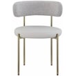 Meridian Furniture Beacon Taupe Vegan Leather and Boucle Dining Chair (Set of 2)