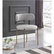Meridian Furniture Beacon Taupe Vegan Leather and Boucle Dining Chair (Set of 2)