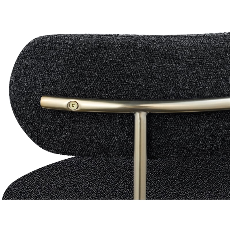 Meridian Furniture Beacon Black Boucle Fabric Dining Chair