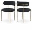 Meridian Furniture Beacon Black Boucle Fabric Dining Chair