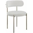 Meridian Furniture Beacon Cream Boucle Fabric Dining Chair