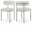 Meridian Furniture Beacon Cream Boucle Fabric Dining Chair