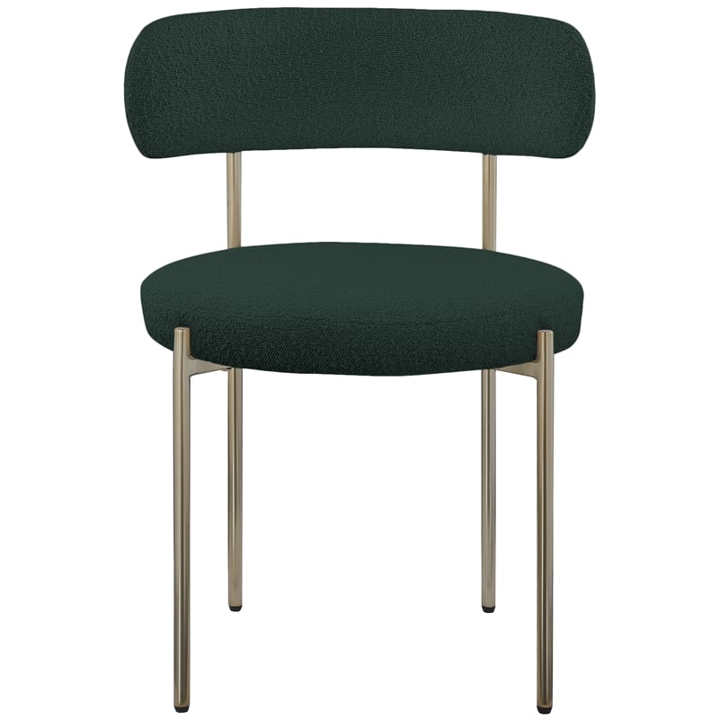Meridian Furniture Beacon Green Boucle Fabric Dining Chair