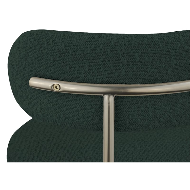 Meridian Furniture Beacon Green Boucle Fabric Dining Chair