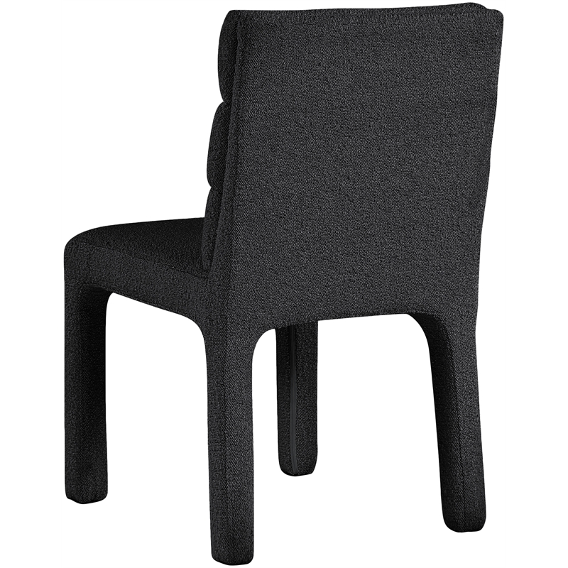 Meridian Furniture Kai Black Boucle Fabric Dining Chair
