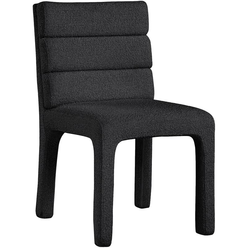 Meridian Furniture Kai Black Boucle Fabric Dining Chair