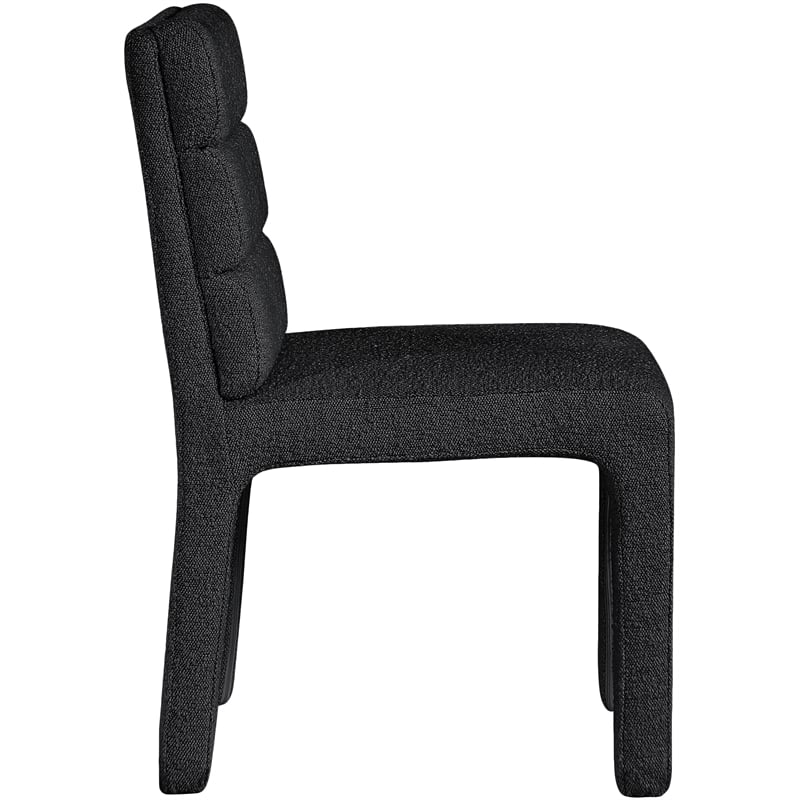 Meridian Furniture Kai Black Boucle Fabric Dining Chair