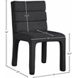 Meridian Furniture Kai Black Boucle Fabric Dining Chair