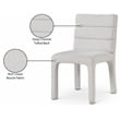 Meridian Furniture Kai Cream Boucle Fabric Dining Chair