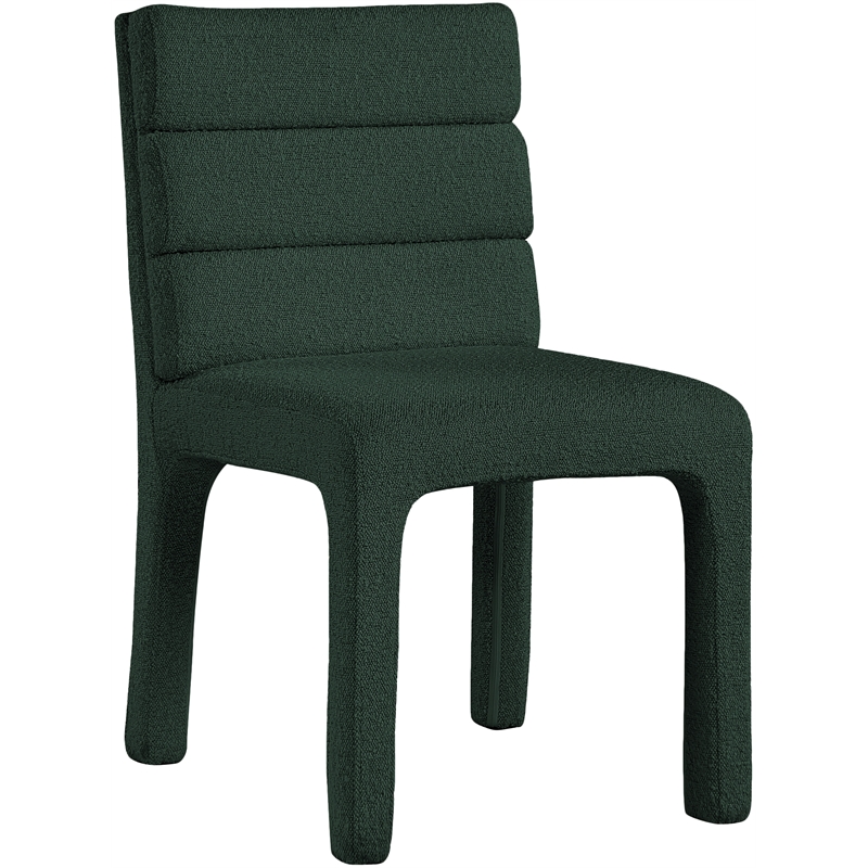 Meridian Furniture Kai Green Boucle Fabric Dining Chair