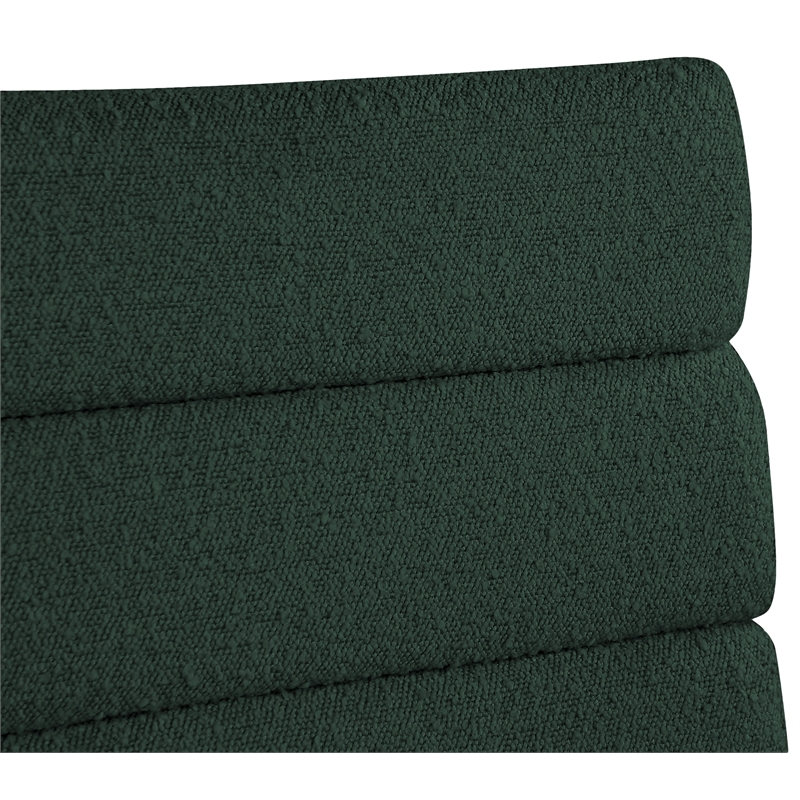 Meridian Furniture Kai Green Boucle Fabric Dining Chair