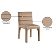 Meridian Furniture Kai Beige Velvet Dining Chair (Set of 2)
