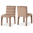 Meridian Furniture Kai Beige Velvet Dining Chair (Set of 2)