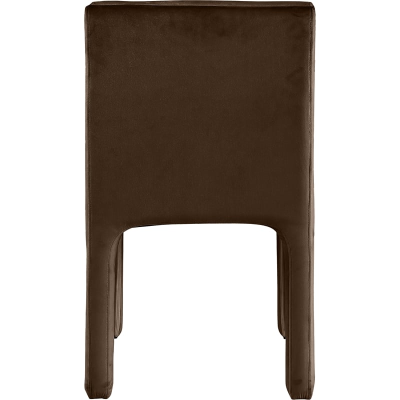 Meridian Furniture Kai Brown Velvet Dining Chair (Set of 2)