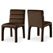Meridian Furniture Kai Brown Velvet Dining Chair (Set of 2)