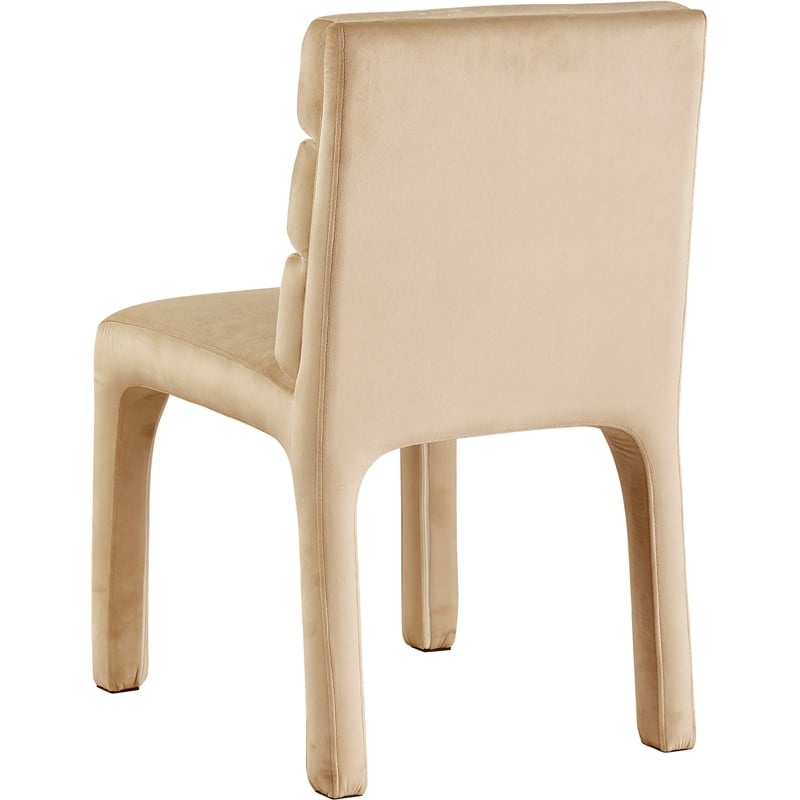 Meridian Furniture Kai Camel Velvet Dining Chair (Set of 2)