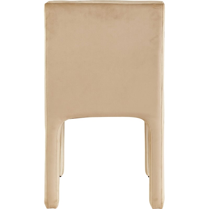Meridian Furniture Kai Camel Velvet Dining Chair (Set of 2)
