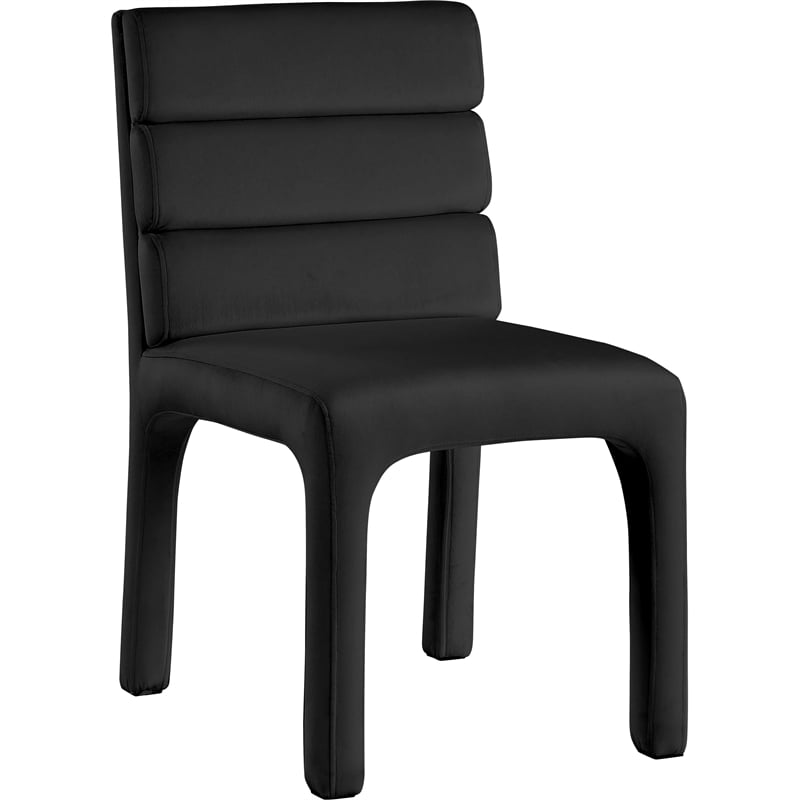 Meridian Furniture Kai Black Velvet Dining Chair (Set of 2)